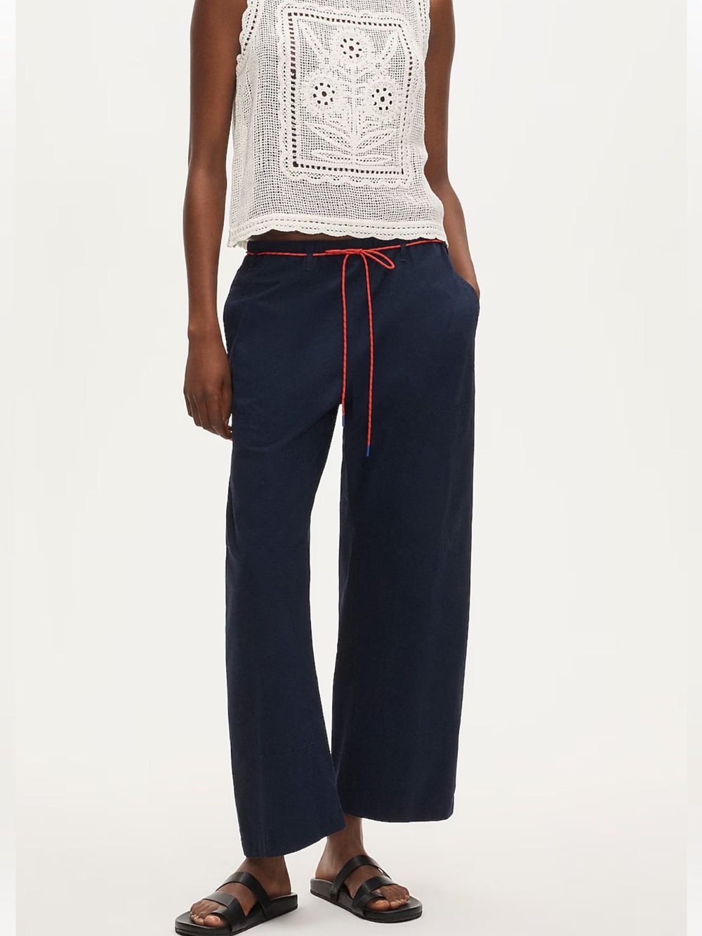 NWT J. Crew Luna pant with removable paracord in Size Large